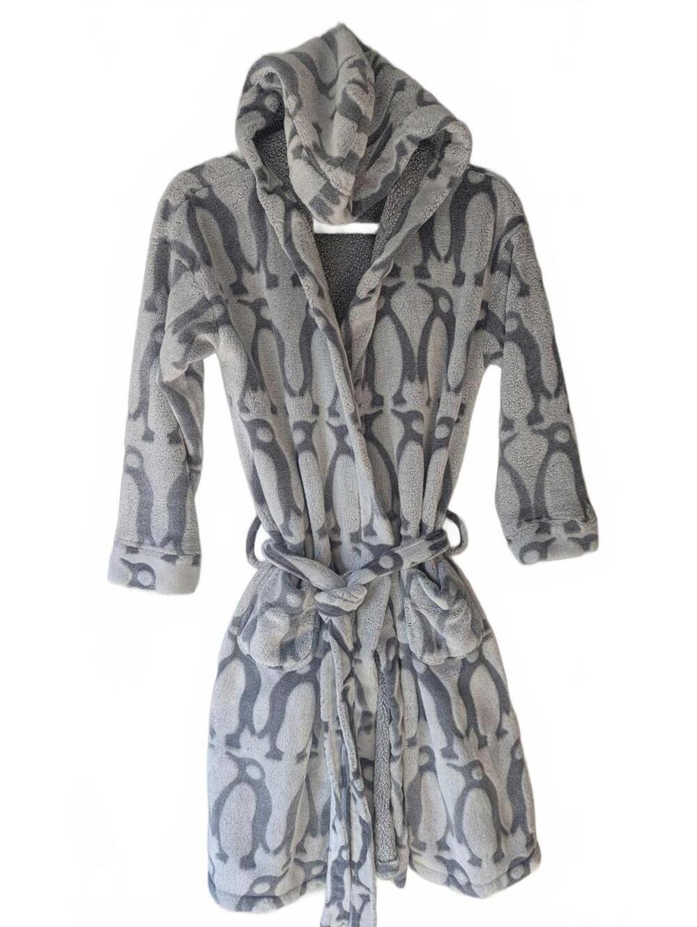 Vera Bradley Cozy Penguin Print Hooded Bathrobe